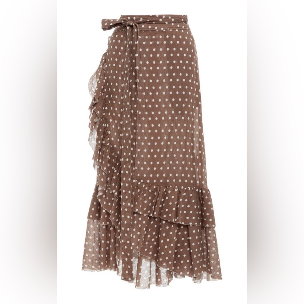 Lee Mathews Brown Wrap Skirt, Size 2